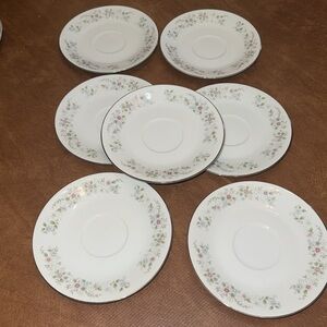 Diamond China CHARM PATTERN Plates   Made In Japan Set of 7